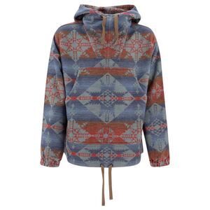 BEAMS PLUS Navajo Print Anorak Hoodie Men BLUE Outerwear